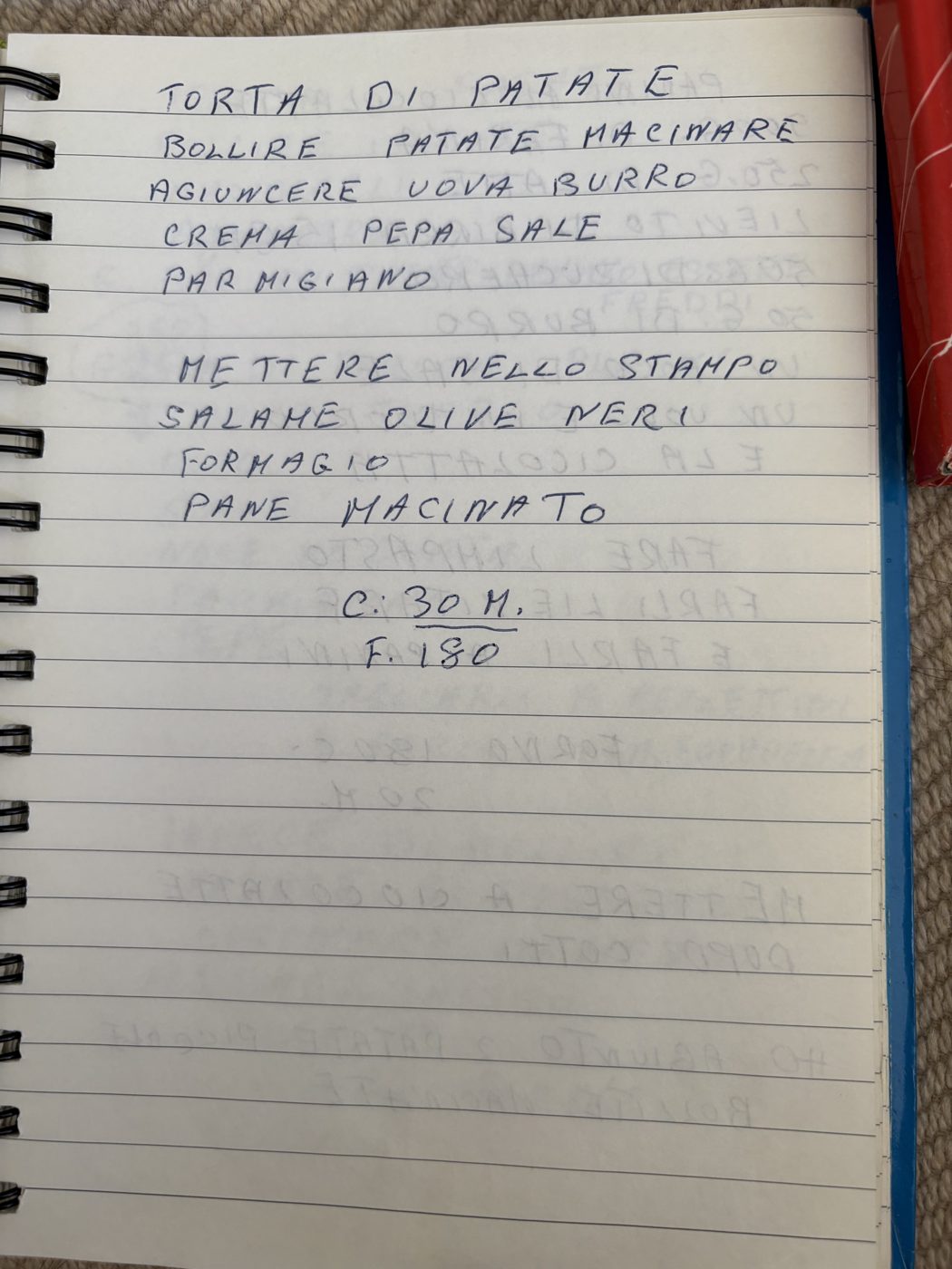 Torta di patate savoury cake