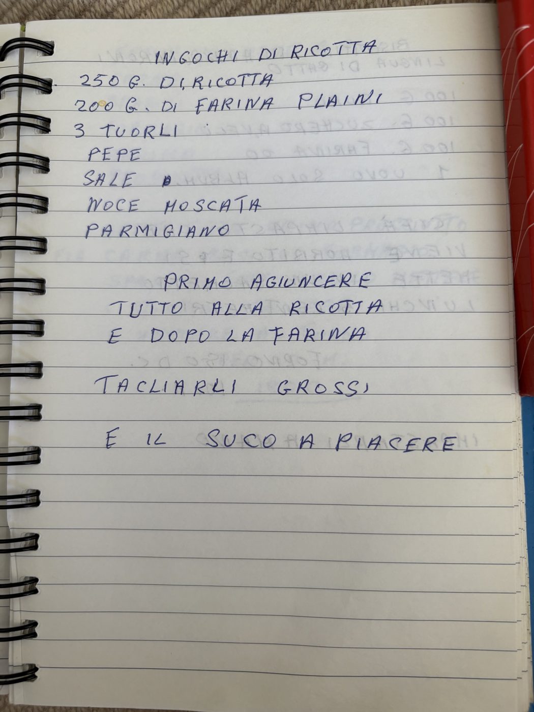 Gnocchi di ricotta recipe