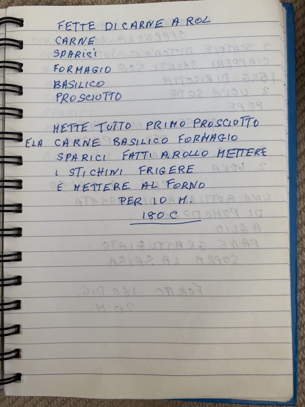 Fette di carne a rol — meat rolls