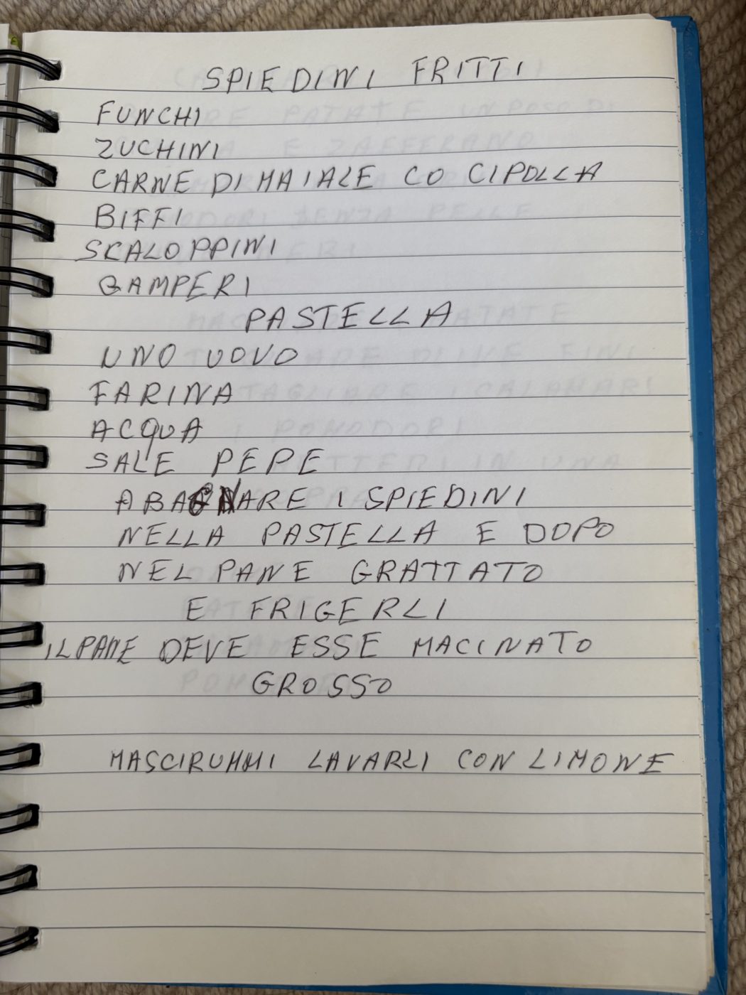 Spiedini fritti — fried mixed skewers