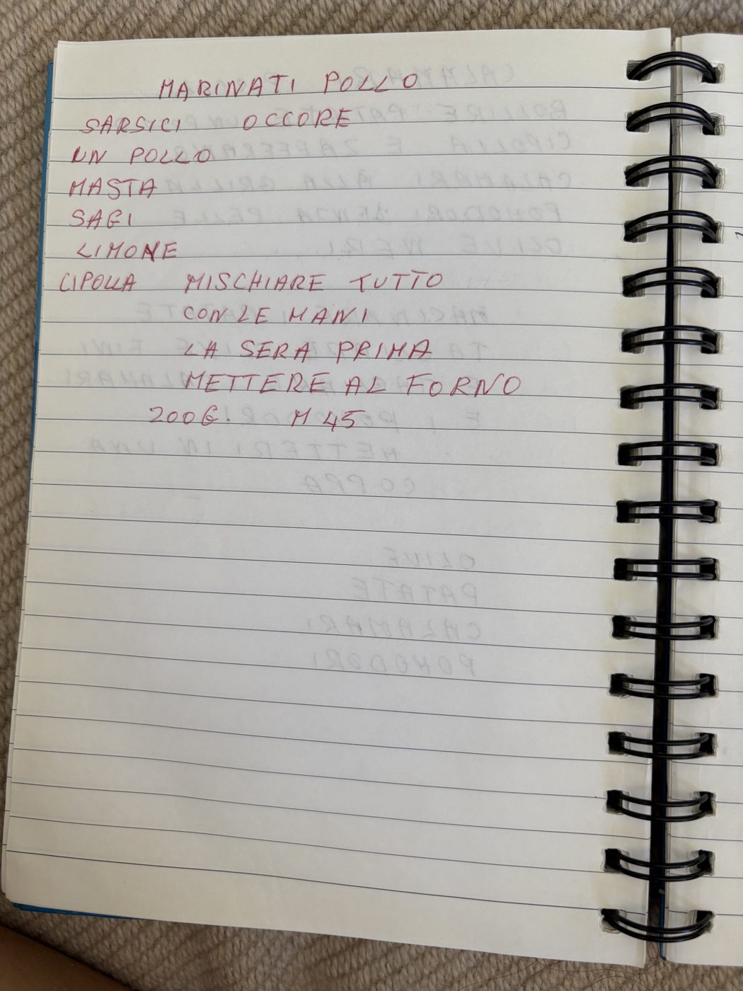 Marinati pollo — marinated chicken