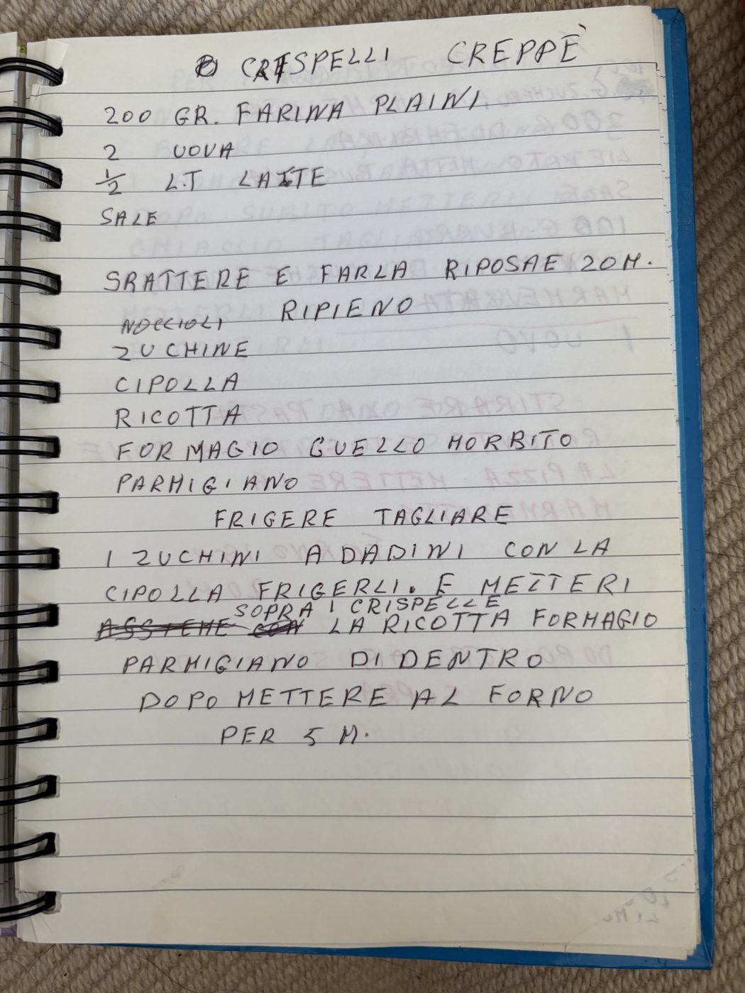 Crispelle / crêpes savoury recipe