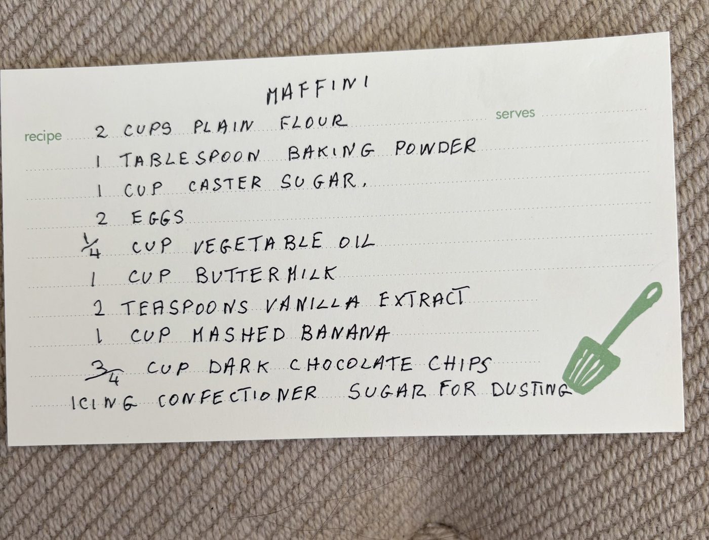 Maffini banana muffin recipe