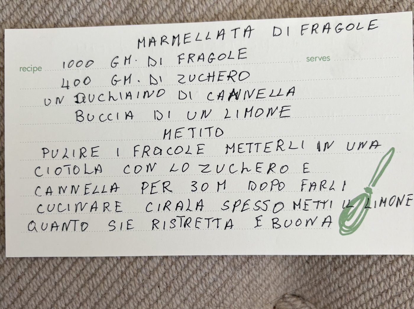 Marmellata di fragole — strawberry jam